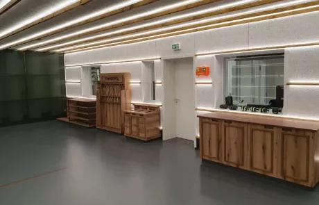 Innenausbau Gabriel - Raumschießanlagen für Polizei, Schützenvereine und Investoren - Referenz - Frankonia Flagship-Store in Rottendorf